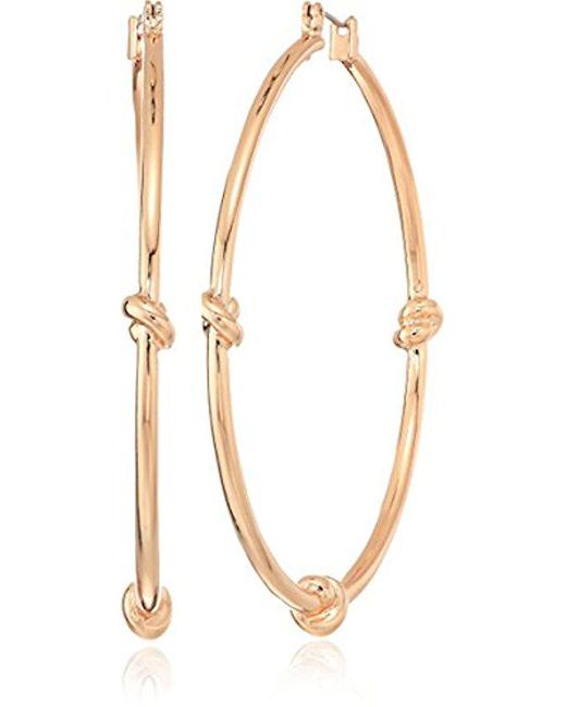 Lyst Kenneth Cole S Rose Gold Large Knot Hoop Earrings One Size Kenneth Cole Metallic S Rose Gold Large Knot Hoop Earrings One Size Lyst
