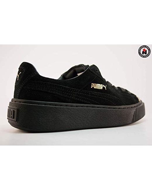 puma suede platform noir gold puma suede platform noir gold