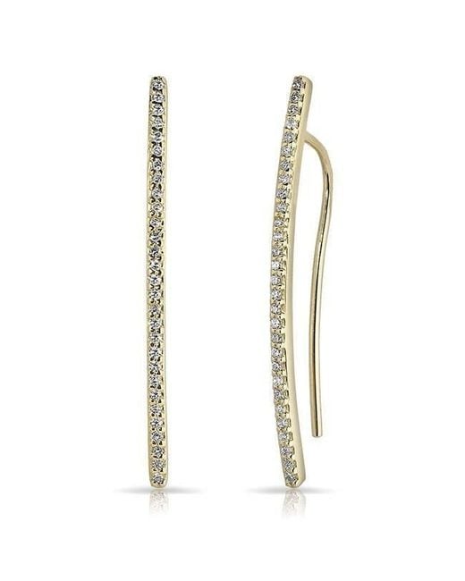 Lyst Anne Sisteron 14kt Yellow Gold Diamond Mini Wishbone Earrings Anne Sisteron Metallic 14kt Yellow Gold Diamond Mini Wishbone Earrings Lyst