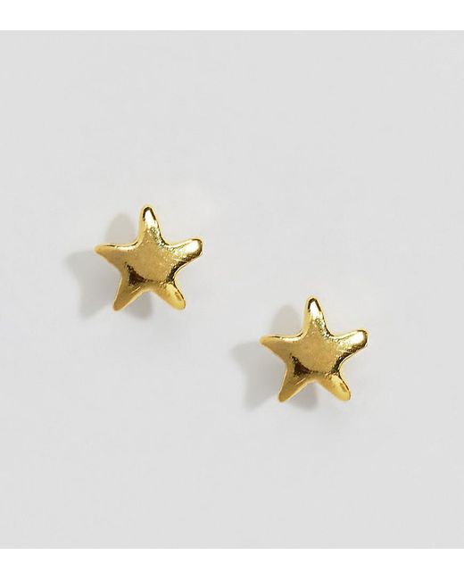 Lyst Kingsley Ryan Sterling Silver Gold Plated Star Stud Earrings Kingsley Ryan Metallic Sterling Silver Gold Plated Star Stud Earrings Lyst