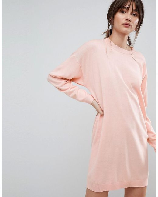 oversized crew neck dress