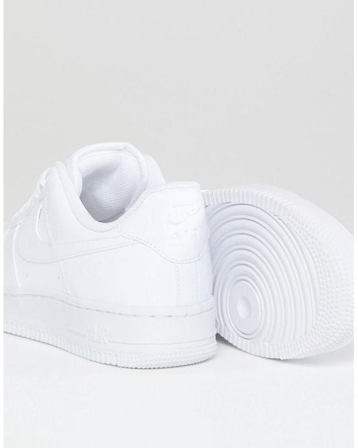 Nike Air Force 1 Trainers In White Snakeskin Trim in White Lyst Nike Air Force 1 Trainers In White Snakeskin Trim in White Lyst