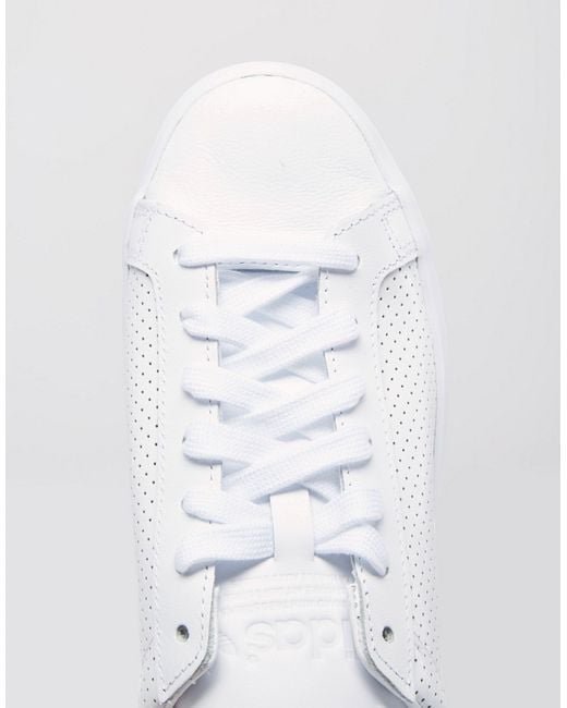 Adidas Originals Court Vantage White Perforated Trainers Adidas Originals Court Vantage White Perforated Trainers