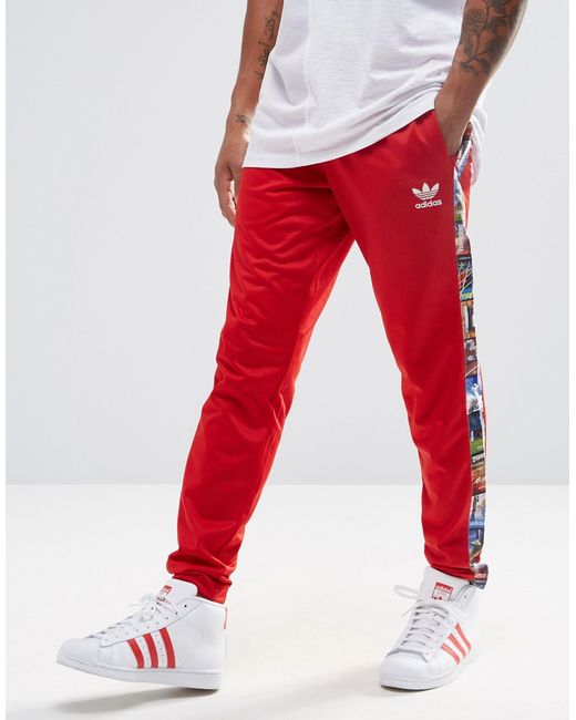 Adidas originals Bts Joggers Ay7766 in Red for Men | Lyst