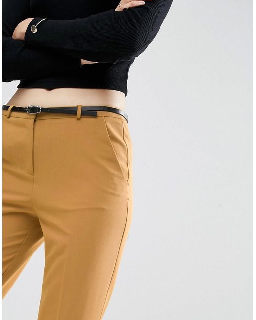 yellow cigarette pants