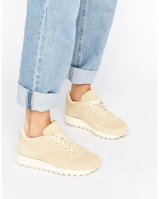 Saucony Jazz O Suede Trainers In Beige in Gray | Lyst