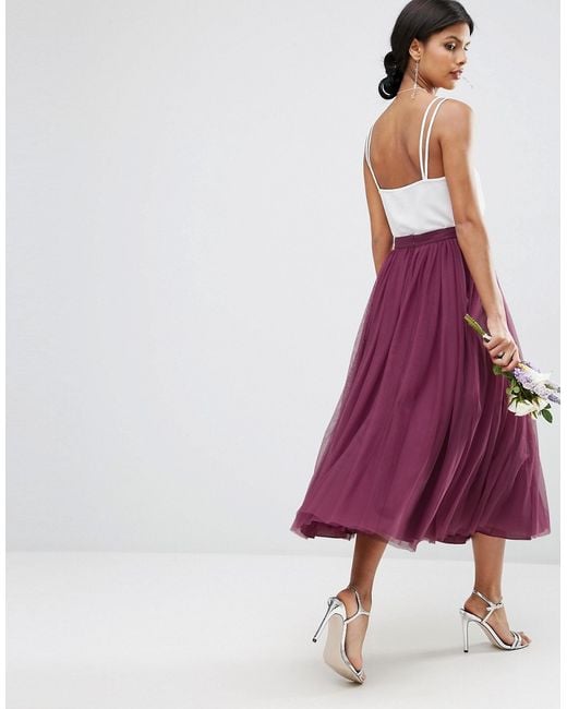  Asos  Tulle Prom Skirt With Multi Layers in Purple Lyst