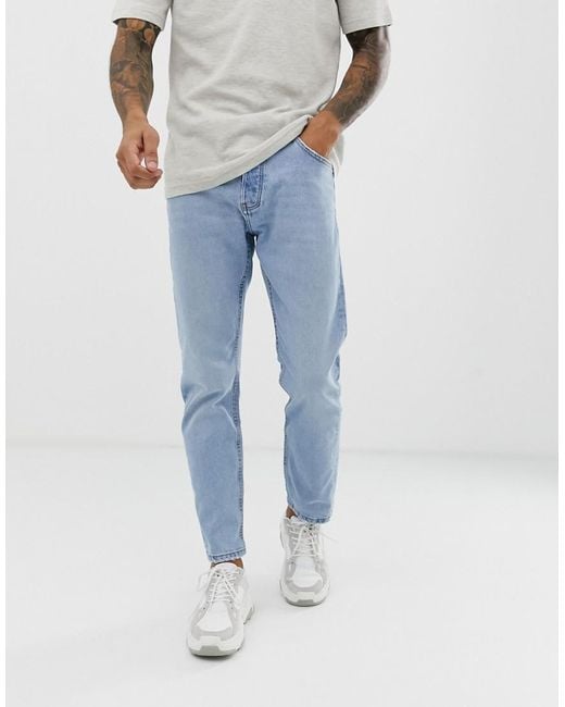 Bershka Denim Slim Fit Jeans In Light Blue for Men - Save 6% - Lyst