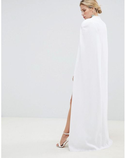 asos white cape dress