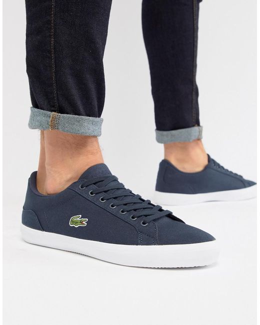 Lacoste Lerond Bl 2 Sneakers In Blue Canvas in Blue for Men - Lyst