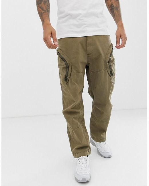 Lyst - G-Star RAW Rovic 3d Airforce Zip Cargo Trousers In Sand in Green ...