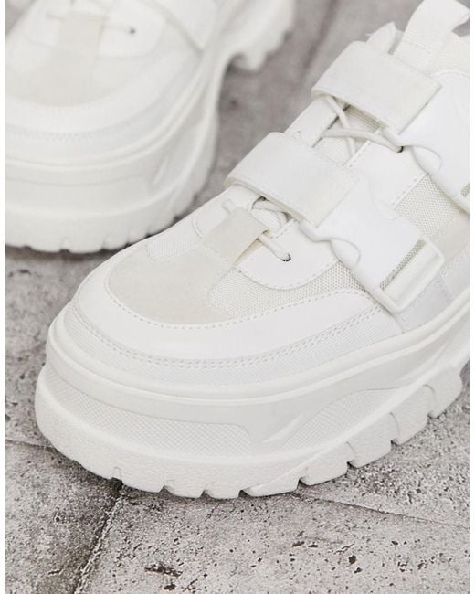 vegan chunky white sneakers