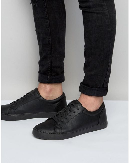 Lyst - Asos Lace Up Sneakers In Black in Black for Men