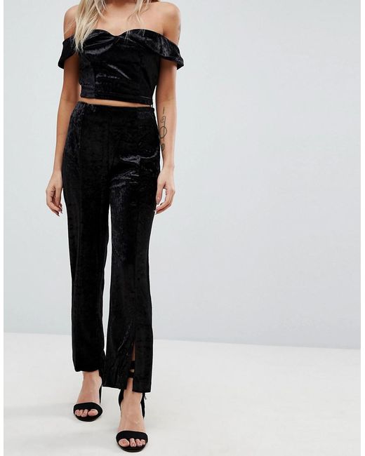 Lyst - Vero Moda High Waist Pants in Black