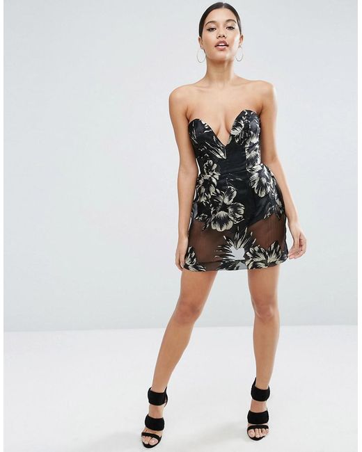Asos cocktail dress in gold jacquard Asos cocktail dress in gold jacquard