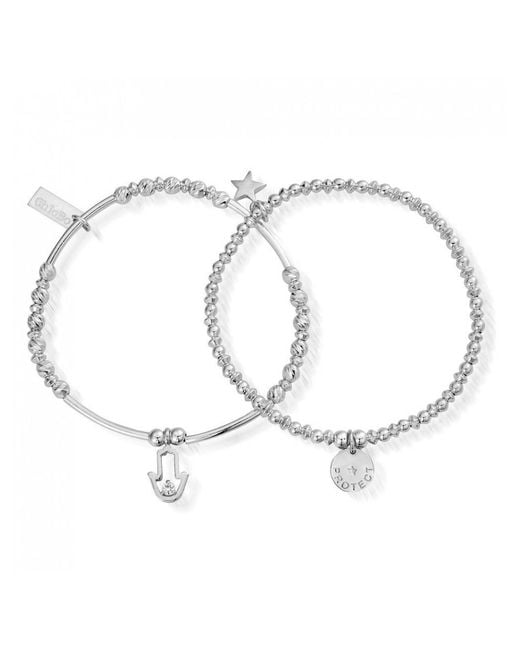 Lyst Chlobo Protection Set Of 2 Bracelets In Metallic Save Chlobo Metallic Protection Set Of 2 Bracelets Lyst