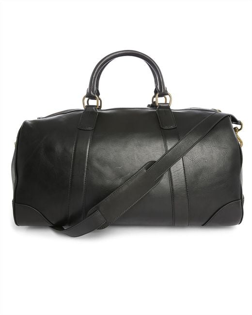 Polo ralph lauren Black Weekend Leather Bag in Black | Lyst