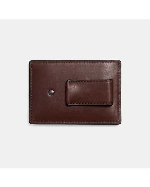 Coach Money Clip Card Case in Sport Calf Leather in Brown for Men (MAHOGANY) | Lyst