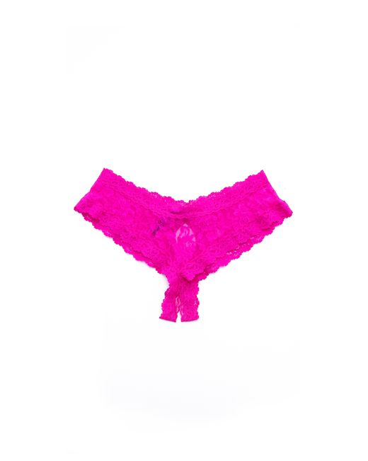 Hanky panky After Midnight Open Gusset Cheeky Hipster Panties in Purple