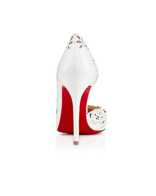 Christian louboutin Beloved Floral Cut-Out Leather Half D\u0026#39;Orsay ...