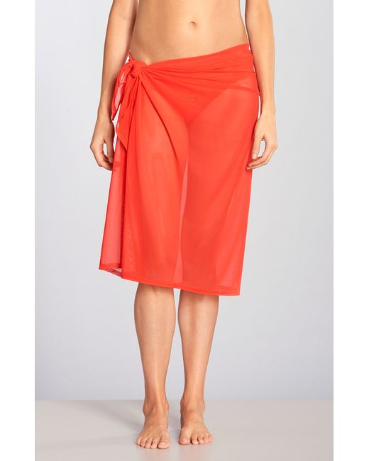 Jets by jessika allen Jetset Mesh Sarong in Red Lyst