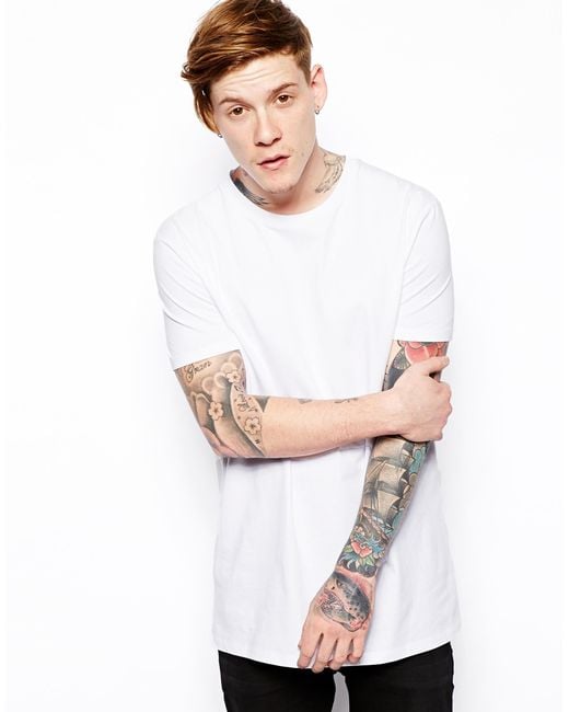 longline white shirt men