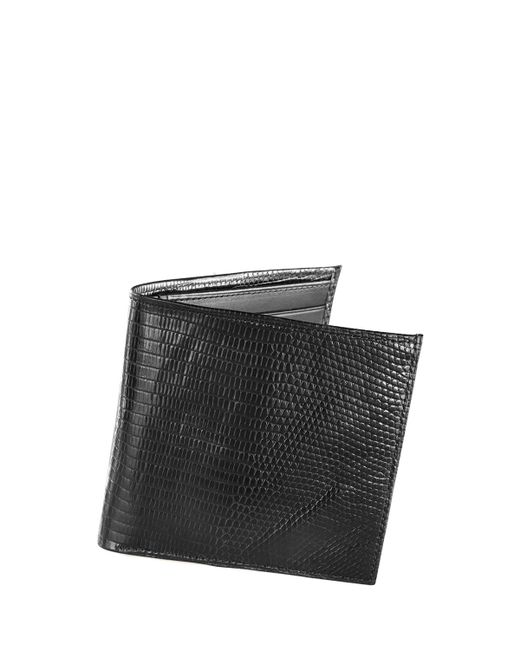Neiman marcus Lizard Continental Wallet in Black for Men | Lyst