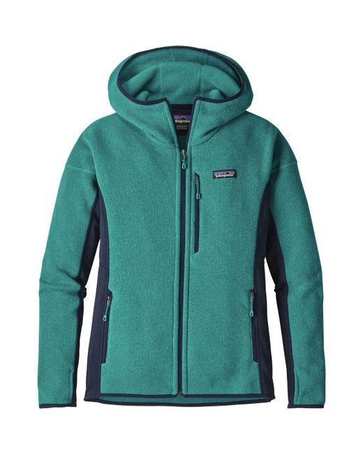 Lyst - Patagonia Performance Better Sweater Hooded Fleece Jacket in Green