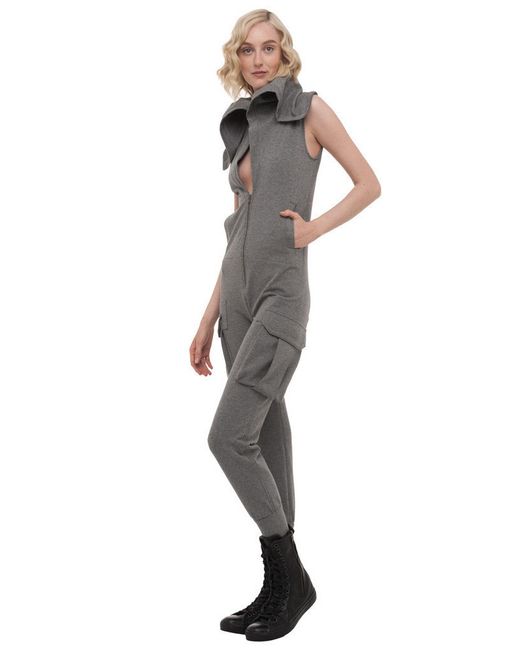 black cargo jumpsuit