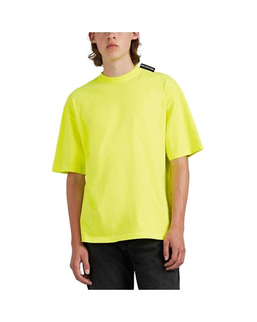 balenciaga green logo t shirt
