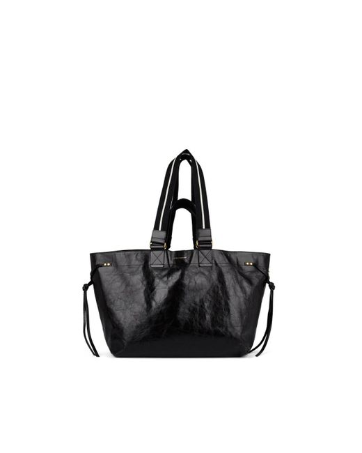 Isabel Marant Wardy Leather Shopper Tote Bag in Black - Lyst