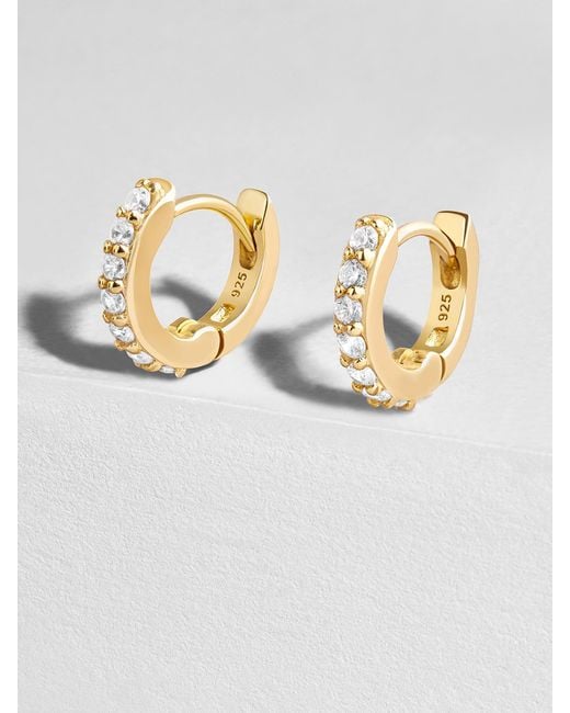 Lyst Baublebar Sirena 18k Gold Plated Huggie Hoops Earrings Baublebar Multicolor Sirena 18k Gold Plated Huggie Hoops Earrings Lyst