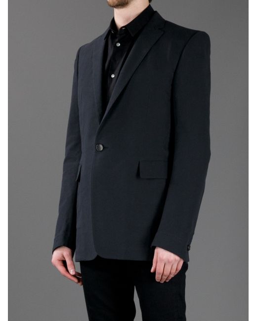 Carol christian poell Contrast Single Button Blazer in Black for Men | Lyst