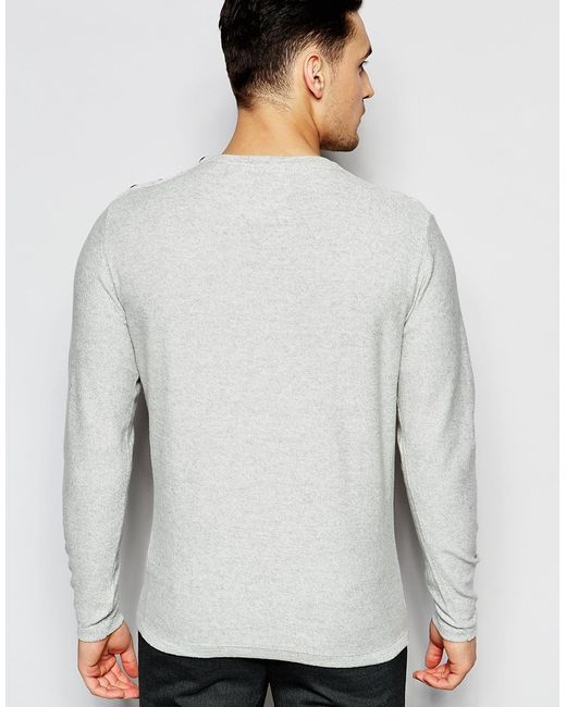 Jack And Jones Premium Knitted Jumper With Side Neck Buttons