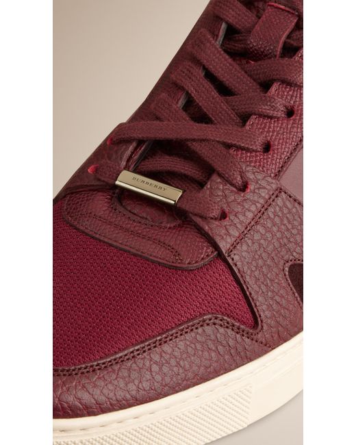black and red burberry sneakers