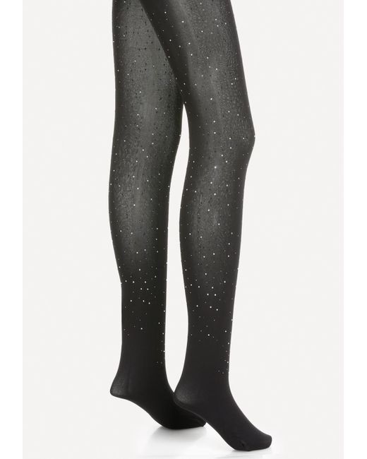 Bebe Rhinestone Tights in Multicolor Lyst