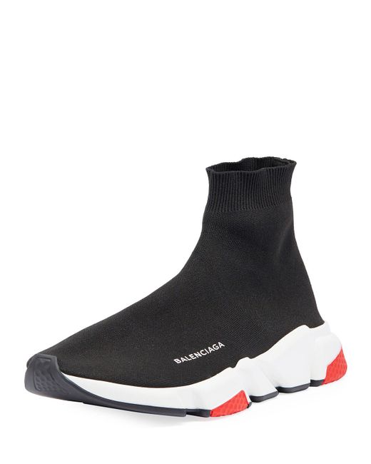 Lyst - Balenciaga Men's Speed Mid-top Trainer Sock Sneakers in Black ...