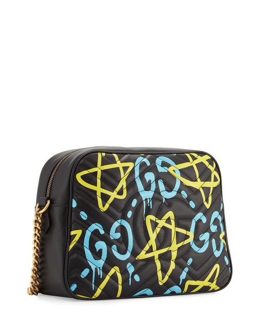 Gucci Gg Writers Medium Graffitiprint Camera Bag in Black Lyst