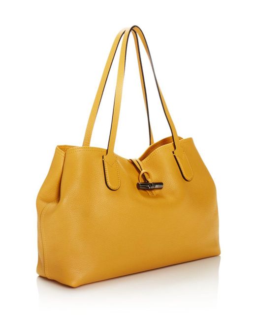 Longchamp Roseau Essential Medium Leather Shoulder Tote Bag IUCN Water