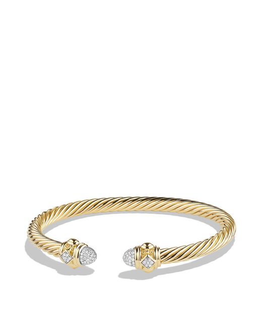 David yurman Renaissance Bracelet With Diamonds In 18k Gold in Metallic ...