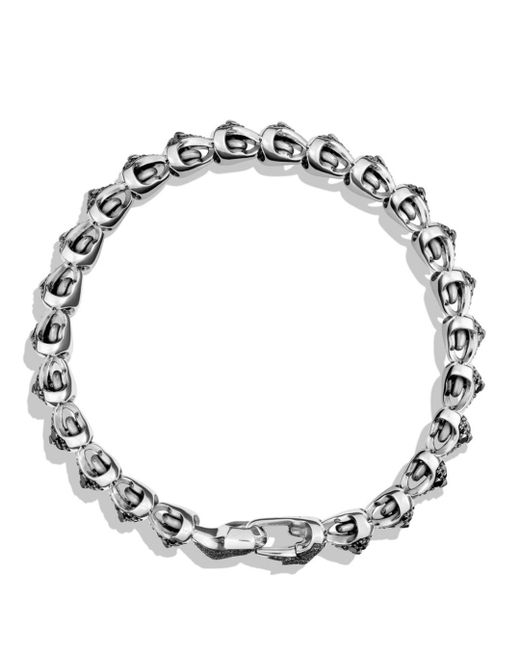 Lyst - David Yurman Armory Single Row Link Bracelet With Black Diamonds ...