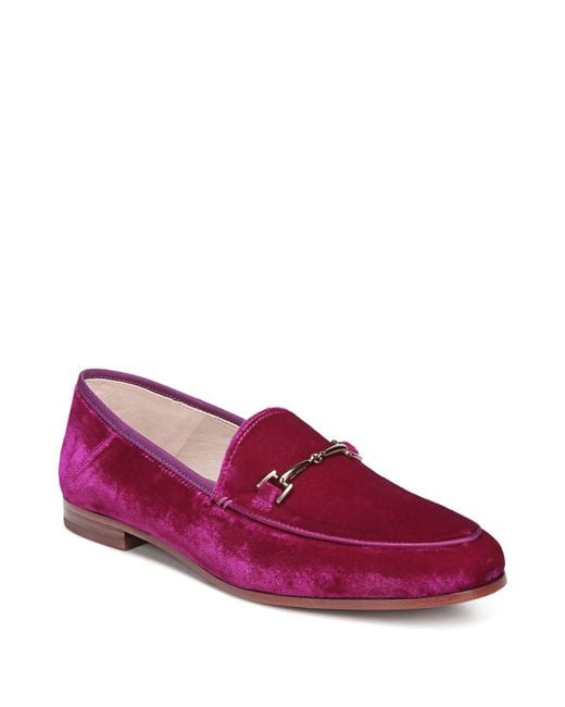 Lyst - Sam Edelman Women's Loraine Velvet Loafers in Pink