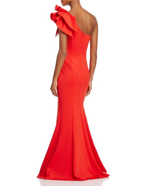 betsy and adam ruffle back gown