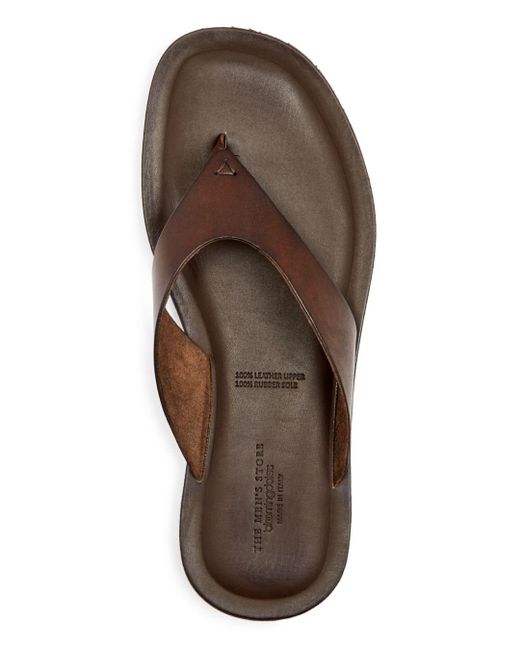 brown leather thong sandals