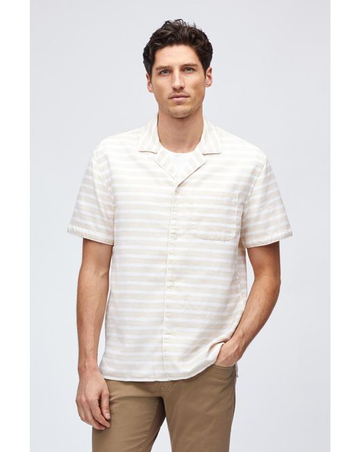 Bonobos Cotton Relaxed Fit Camp Collar Shirt in White for Men - Lyst
