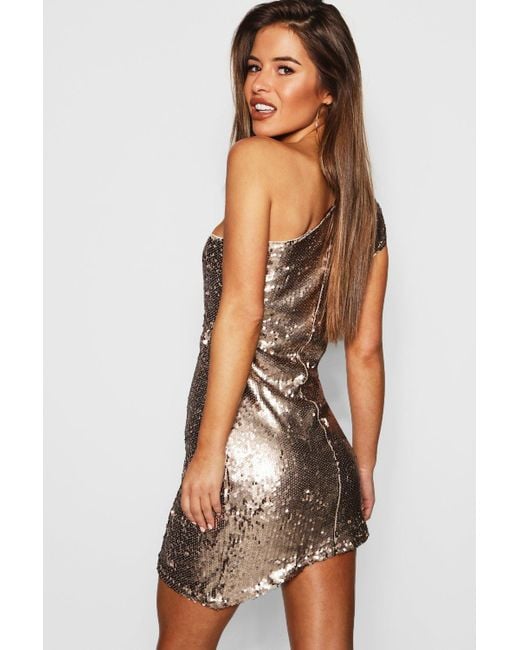 sequin one shoulder bodycon mini dress your hair