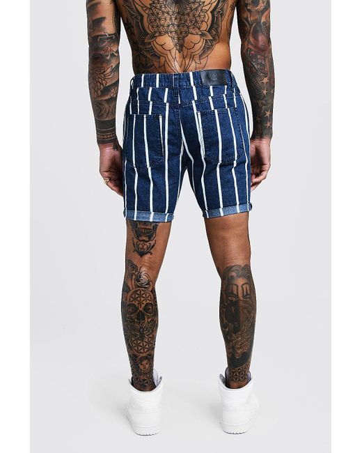 boohoo striped shorts