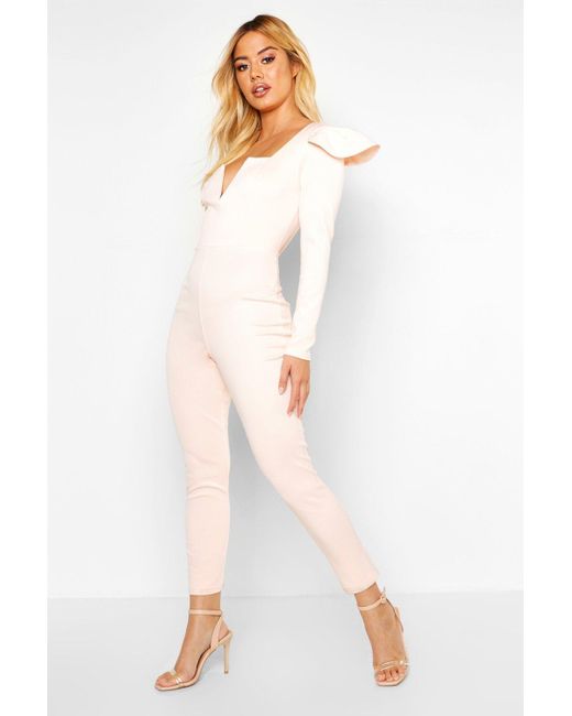 boohoo one shoulder jumpsuit