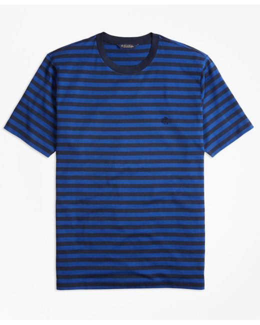 Lyst - Brooks brothers Bar Stripe Supima® Cotton T-shirt in Blue for Men