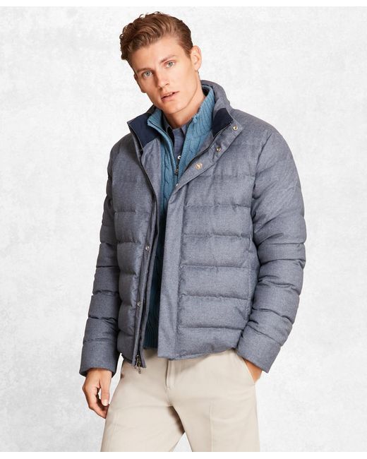 Brooks Brothers Wool Golden Fleece Brookstechtm Puffer Jacket in Light ...